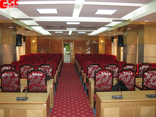 Toàn bộ nội thất được sử dụng tại hội trường DH-KTQD