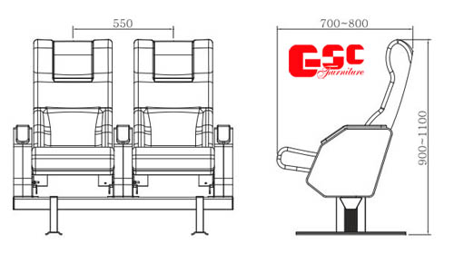 Bản vẽ kỹ thuật ghế hội trường GSC MS-926