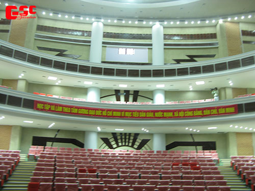 Toàn bộ không gian hội trường 3 tầng tại Thái Nguyên